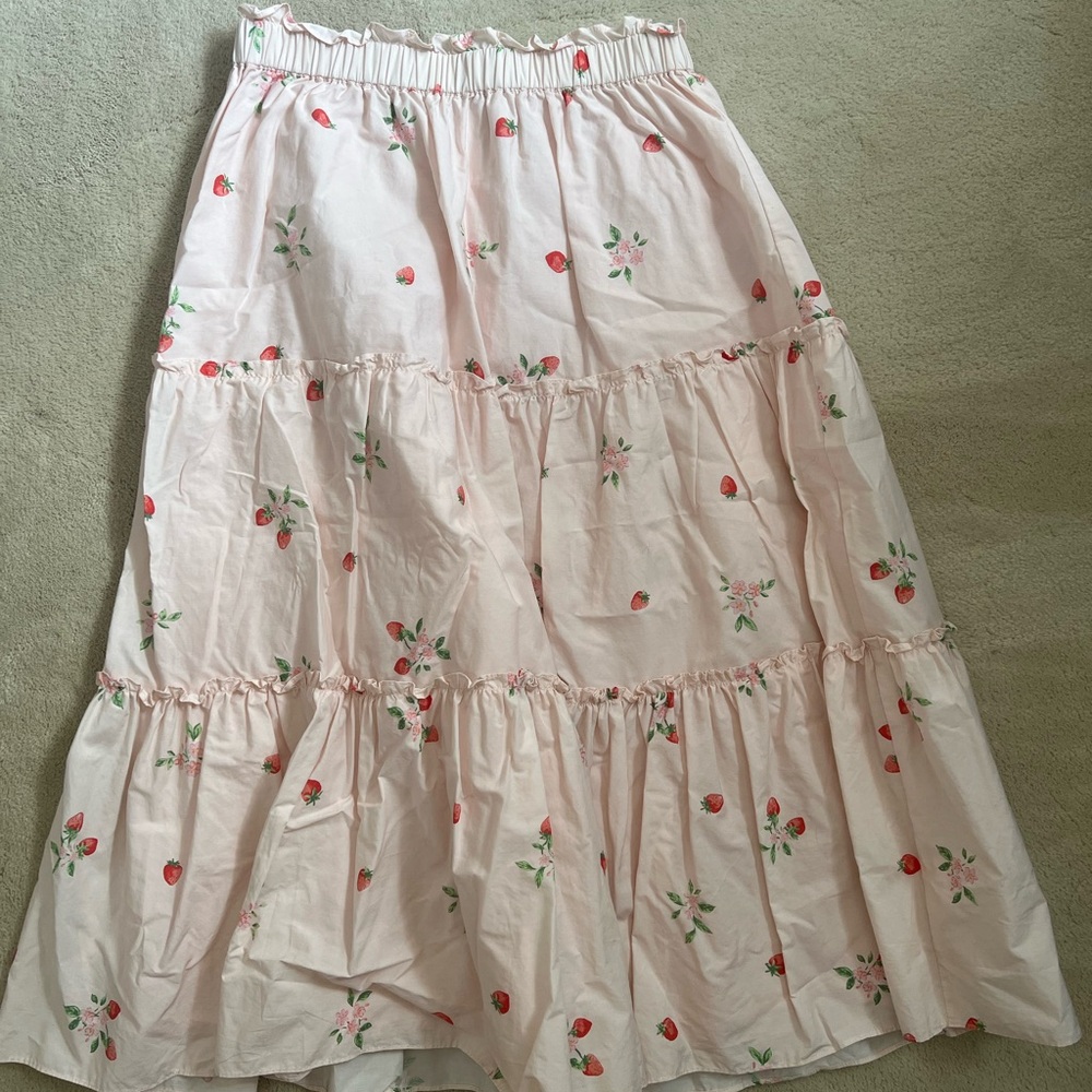 Rachel Parcell pink floral skirt